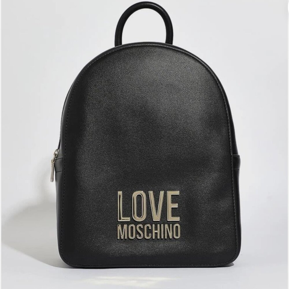 LOVE MOSCHINO WOMEN'S HANDBAG BAG BORSA BONDED PU NERO JC4109PP1FLJ000A